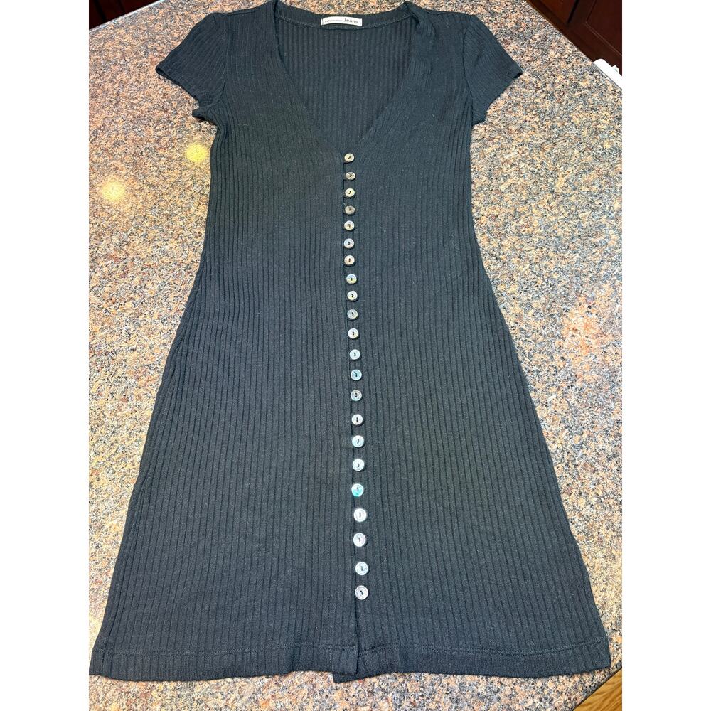 Reformation Black Ryder Ribbed Mini Dress Size S - Picture 16 of 16